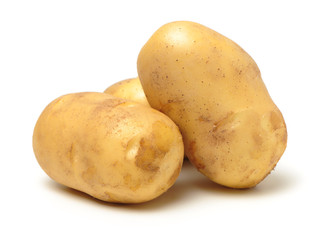 New potato isolated on white background
