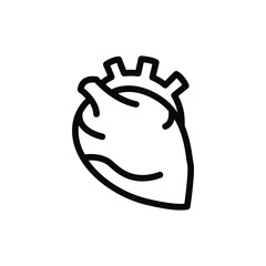 Human heart icon , health medical design best icon organ symbol illustration system button silhouette vector emblem isolated
