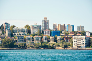 Fototapeta na wymiar Exotic Housing by the Beach in Sydney, Australia
