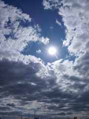 blue sky with clouds