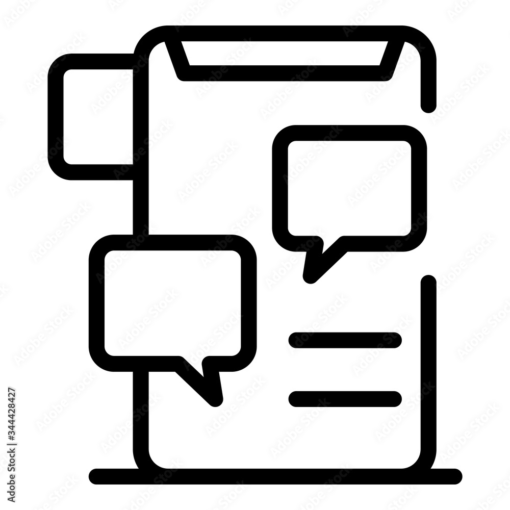 Poster smartphone chat icon. outline smartphone chat vector icon for web design isolated on white backgroun