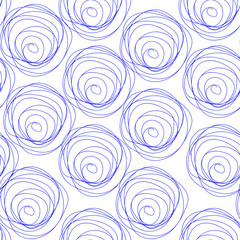 Seamless pattern. Hand drawn  scribble waves. Can be uset for textile, wallpapers, prints and web design