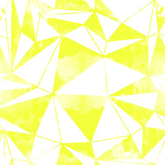 Seamless mosaic texture. Vector kaleidoscope background. Watercolor geometric pattern. Stained glass effect.