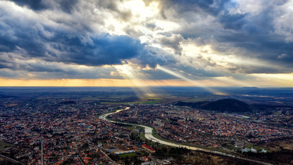 clouds over the city