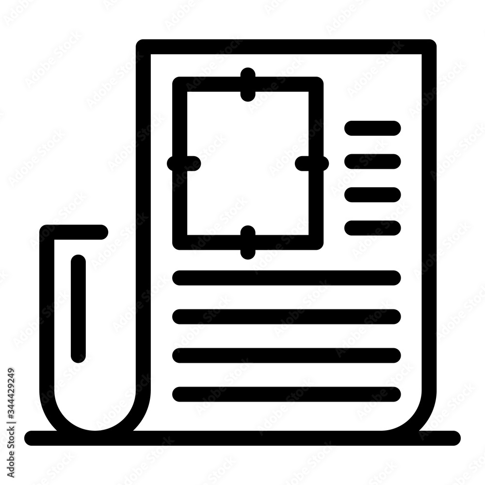 Poster advertising paper target icon. outline advertising paper target vector icon for web design isolated 