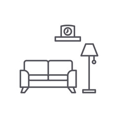 Living Room Icon. Vector Illustration