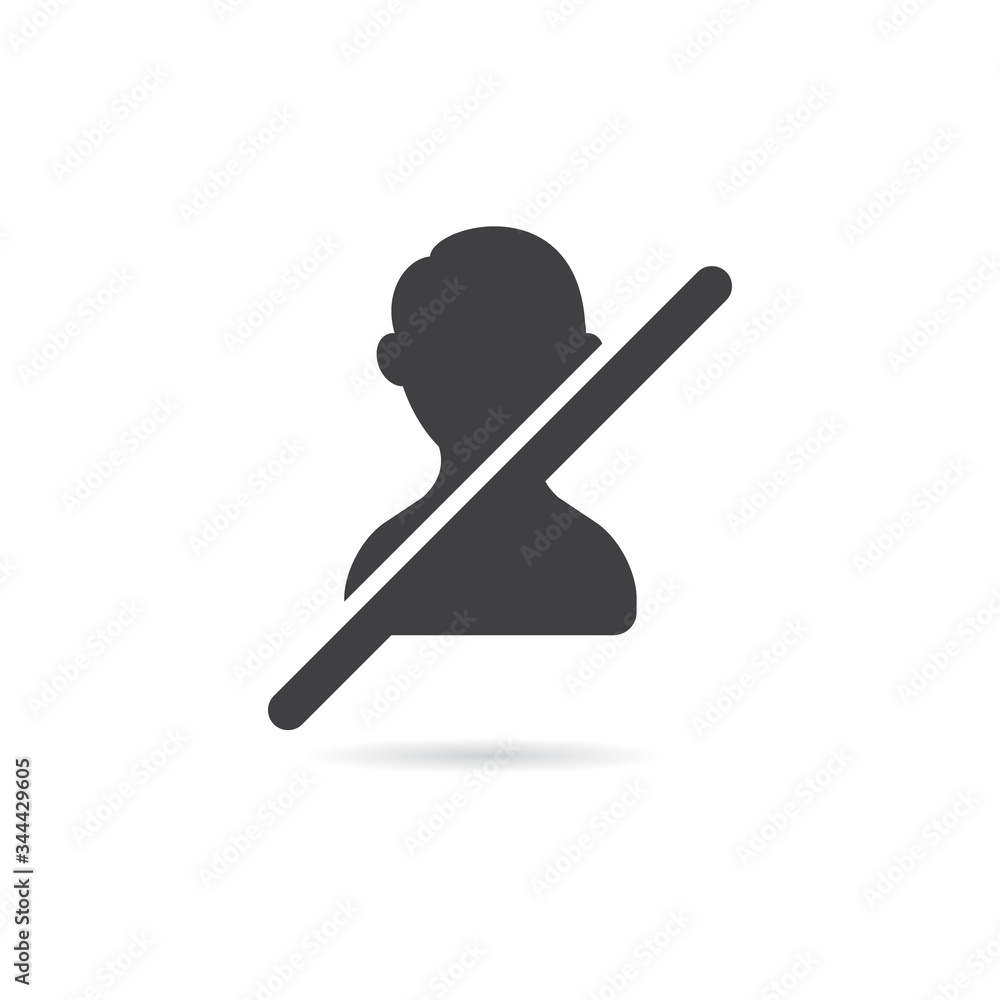 Poster vector isolated no person or user icon