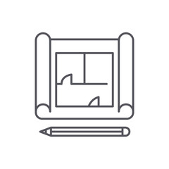 Blueprint icon. Vector Illustration