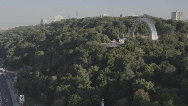 A close up of a bridge. High quality footage D-log S-log