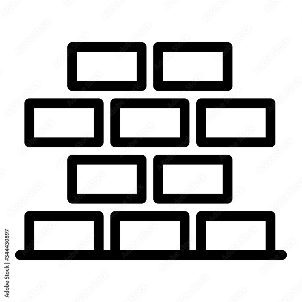 Aufkleber brickwork icon. outline brickwork vector icon for web design isolated on white background