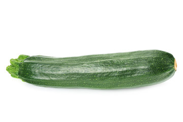 fresh green zucchini isolated on white background