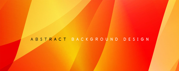 Wave liquid style lines with shadows and light on gradient background