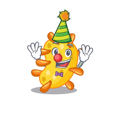 cartoon character design concept of cute clown vibrio