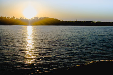 atardecer, mar, acuático, sol, oceáno, cielo, nube, amanecer, naturaleza, paisaje, lago,...
