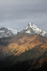 Naklejka premium Nepal Poon Hill Trekking Scenery 