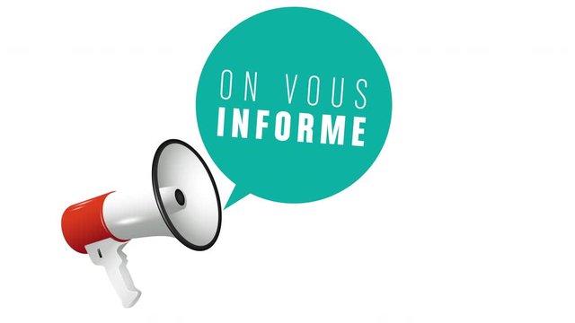 on vous informe- m&eacute;gaphone et bulle de dialogue
