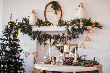 decorated table with candles