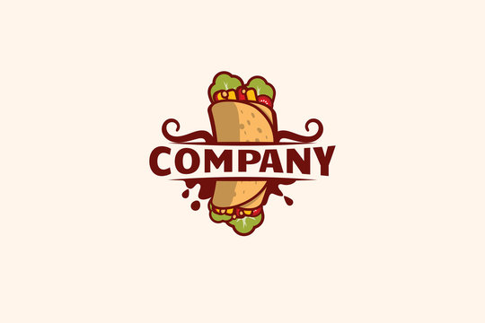 burrito logo vector graphic for food and beverage business.