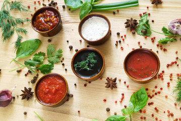 different kind of sauces