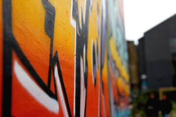 old wall with graffiti