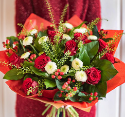 nice bouquet in the hands