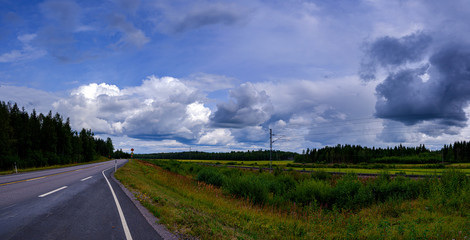country road in the countryside