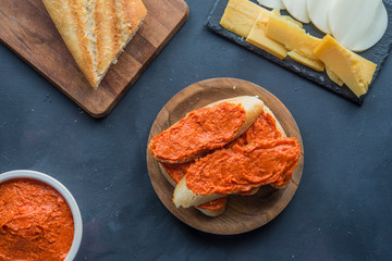 Sobrasada isolated typical food in Mallorca spain