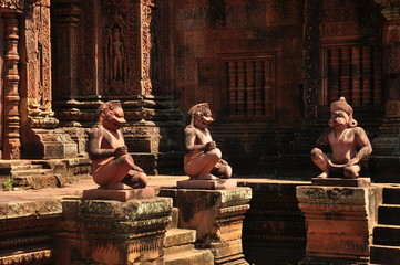 Cambodia Angkor wat temple with Buddhism relief sculpture on ancient architecture heritage.  