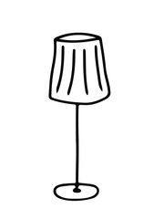 Vector illustration of floor lamp. EPS10
