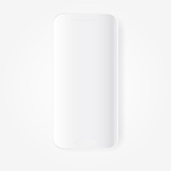 White mobile phone. vector