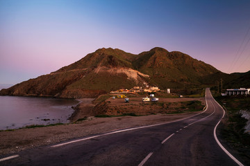 Sunrise at Cabo de Gata-Níjar Natural Park, Almería province, Andalusia, Spain