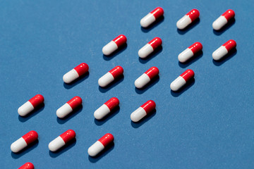 Top view pills for treatment