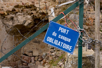 Chantier rénovation d'un chateau du patrimoine