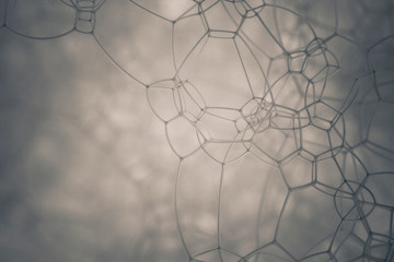 Macro shots soapy water bubbles close-up