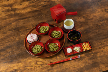 うちたて新そば Newly made raw soba Japanese foods