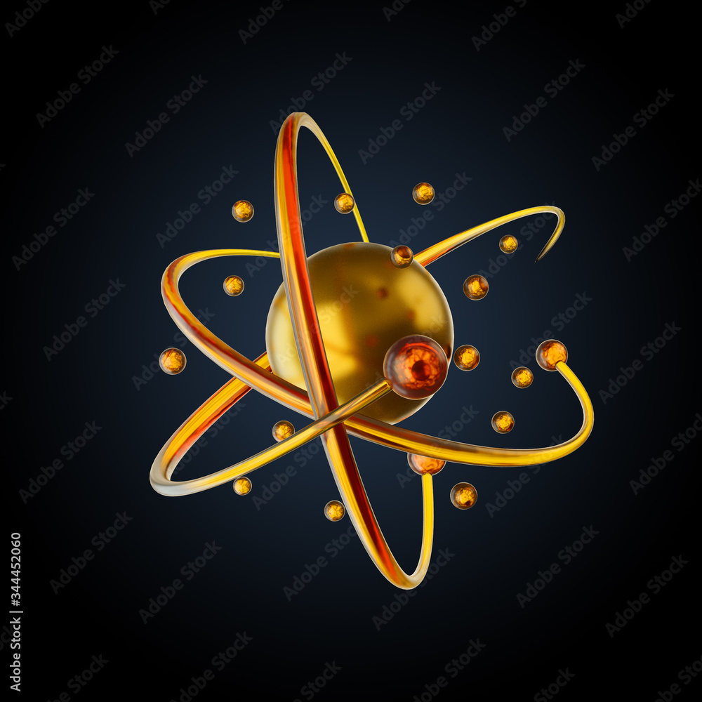 Canvas Prints 3d illustration of molecule model. science or medical background with molecules and atoms.