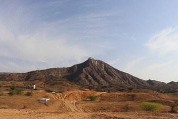 mountain landscape with clouds