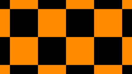Orange & black color checker board abstract background,chess board