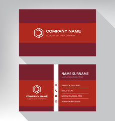 Modern. vector business card template. design red and white color