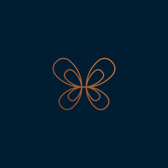 Butterfly line logo icon design vector
