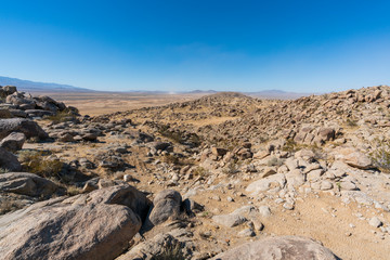 Fototapeta na wymiar Johnson Valley desert in the state of California (USA)