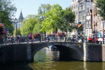 Naklejka premium Amsterdam canals, September 2019
