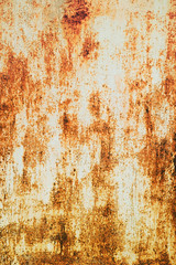 Texture rusty metal covered with light paint