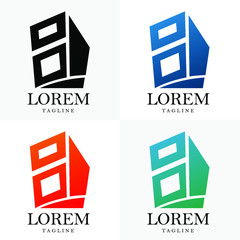 Real Estate color gradient Logo vector