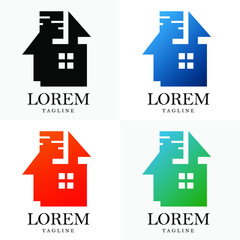 Real Estate color gradient Logo vector