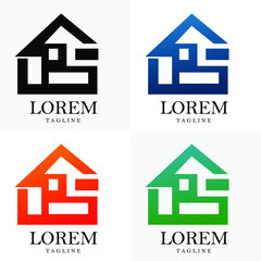 Real Estate color gradient Logo vector