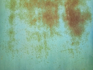 Rust background on blue steel plate for graphic design