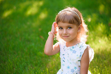 Portrait of a beautiful young little girl