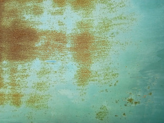 Rust background on blue steel plate for graphic design
