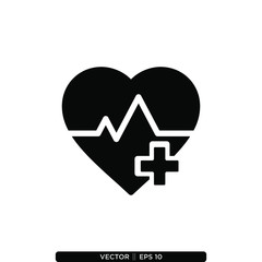 heartbeat Icon Vector Illustration Logo Template